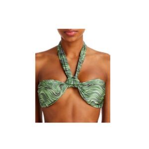 Cult Gaia Manon Printed Halter Swim Top Small NWT